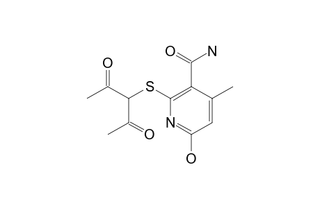 2-(2,4-DIOXOPENTAN-3-YLTHIO)-6-HYDROXY-4-METHYLPYRIDINE-3-CARBOXAMIDE