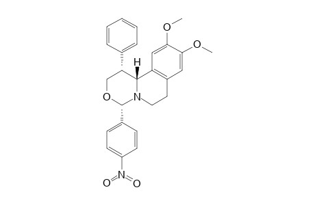 (1R*,4S*,11bR*)-9,10-Dimethoxy-1-phenyl-4-(p-nitrophenyl)-1,6,7,11b-tetrahydro-2H,4H-1,3-oxazino[4,3-a]isoquinoline