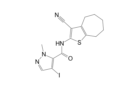 N-(3-cyano-5,6,7,8-tetrahydro-4H-cyclohepta[b]thien-2-yl)-4-iodo-1-methyl-1H-pyrazole-5-carboxamide