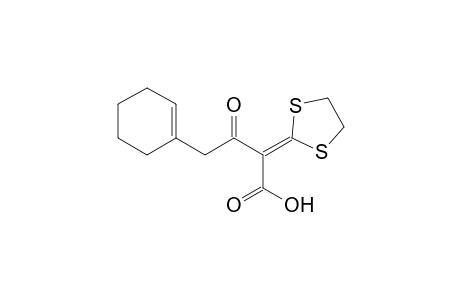 2-[(1-Carboxy-2-oxo-3-cyclohexenyl)propylidene]-1,3-dithiolane
