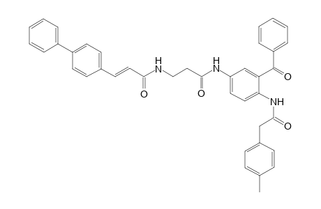 N-{2-[3'-Benzoyl-4'-(p-tolylacetylamino)phenylcarbamoyl]ethyl}-3-[(biphenyl-4"-yl)-acrylamide