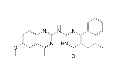 4(3H)-pyrimidinone, 2-[(6-methoxy-4-methyl-2-quinazolinyl)amino]-6-phenyl-5-propyl-