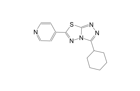[1,2,4]triazolo[3,4-b][1,3,4]thiadiazole, 3-cyclohexyl-6-(4-pyridinyl)-