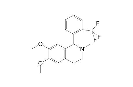 6,7-Dimethoxy-2-methyl-1-[2-(trifluoromethyl)phenyl]-1,2,3,4-tetrahydroisoquinoline