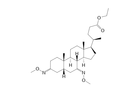 Ethyl (anti)-3,7-bis(methoxyimino)-5.beta.-cholanoate