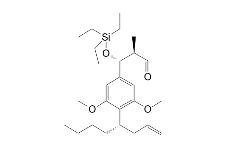 (2R,3R)-3-[4-((S)-1-Allyl-pentyl)-3,5-dimethoxy-phenyl]-2-methyl-3-triethylsilanyloxy-propionaldehyde