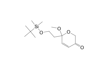 2H-Pyran-3(6H)-one, 6-[2-[[(1,1-dimethylethyl)dimethylsilyl]oxy]ethy l]-6-methoxy-, (.+-.)-