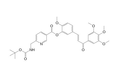 (E)-3-(4'-Methoxyphenyl)-1-(3',4',5'-trimethoxyphenyl)-prop-2-en-1-one-3'-yl 6-(tert-butoxy-carbonylaminomethyl)nicotinate