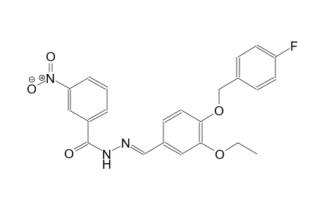 N'-((E)-{3-ethoxy-4-[(4-fluorobenzyl)oxy]phenyl}methylidene)-3-nitrobenzohydrazide