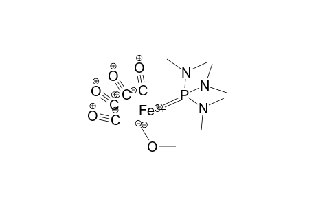 Ferric N-[bis(dimethylamino)-methanidylidene-phosphanyl]-N-methyl-methanamine methoxymethane tetracarbonyl