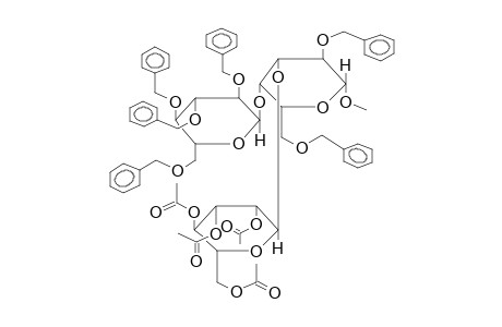 METHYL 2,6-DI-O-BENZYL-3-O-(2,3,4,6-TETRA-O-ACETYL-ALPHA-D-MANNOPYRANOSYL)-4-O-(2,3,4,6-TETRA-O-BENZYL-ALPHA-D-GLUCOPYRANOSYL)-BETA-D-GALACTOPYRANOSIDE