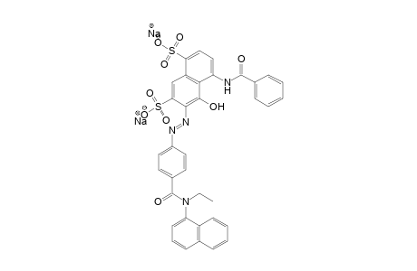 (Ethyl-1-naphthalenylamino)carbonyl]phenyl]azo]-5-hydroxy-,1,7-Naphthalenedisulfonic acid, 4-(benzoylamino)-6-[[4-[p-Amino-N-ethyl-N-1-naphthyl-benzamide->N-benzoyl-K=acid