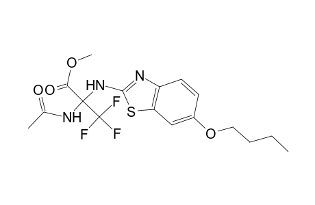 2-Acetylamino-2-(6-butoxy-benzothiazol-2-ylamino)-3,3,3-trifluoro-propionic acid methyl ester