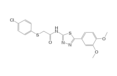 2-[(4-chlorophenyl)sulfanyl]-N-[5-(3,4-dimethoxyphenyl)-1,3,4-thiadiazol-2-yl]acetamide