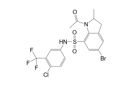 1H-indole-7-sulfonamide, 1-acetyl-5-bromo-N-[4-chloro-3-(trifluoromethyl)phenyl]-2,3-dihydro-2-methyl-