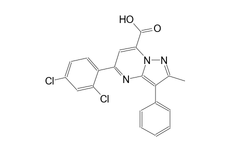 pyrazolo[1,5-a]pyrimidine-7-carboxylic acid, 5-(2,4-dichlorophenyl)-2-methyl-3-phenyl-