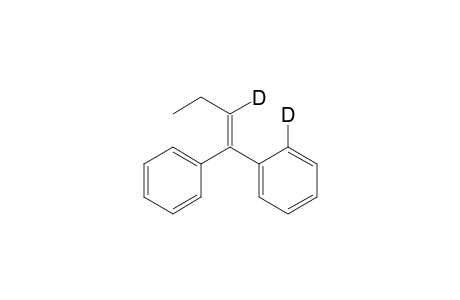 (E)-2-deutero-1-(2-deuterophenyl)-1-phenyl-1-butene