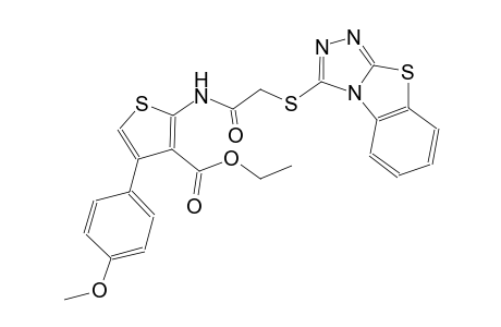 3-thiophenecarboxylic acid, 4-(4-methoxyphenyl)-2-[[([1,2,4]triazolo[3,4-b]benzothiazol-3-ylthio)acetyl]amino]-, ethyl ester