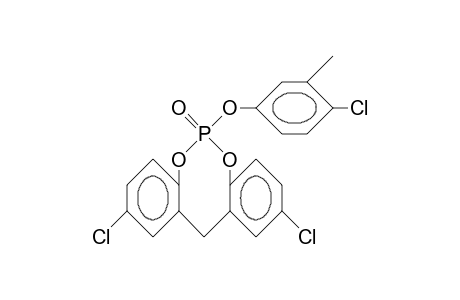 2,10-Dichloro-6-(4-chloro-3-methyl-phenoxy)-12H-dibenzo(D,G)(1,3,2)dioxaphosphocin 6-oxide
