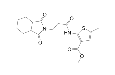methyl 2-{[3-(1,3-dioxooctahydro-2H-isoindol-2-yl)propanoyl]amino}-5-methyl-3-thiophenecarboxylate