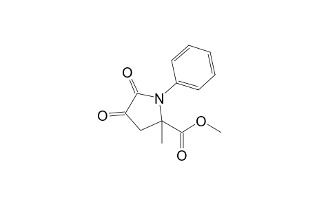 Methyl 2,3-dioxo-5-methyl-1-phenylpyrrolidine-5-carboxylate