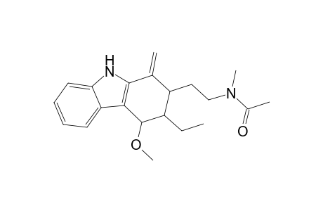 Acetamide, N-[2-(3-ethyl-2,3,4,9-tetrahydro-4-methoxy-1-methylene-1H-carbazol-2-yl)ethyl]-N-methyl-