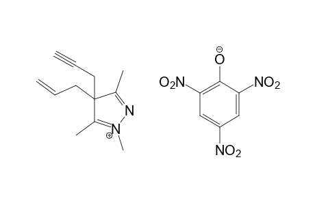 4-allyl-4(2-propynyl)-1,3,5-trimethyl-4H-pyrazolium picrate