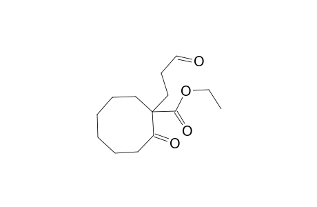 Cyclooctanecarboxylic acid, 2-oxo-1-(3-oxopropyl)-, ethyl ester