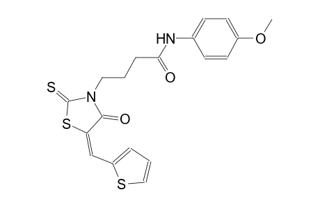 3-thiazolidinebutanamide, N-(4-methoxyphenyl)-4-oxo-5-(2-thienylmethylene)-2-thioxo-, (5E)-