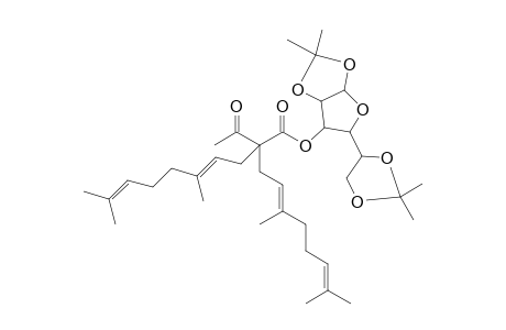 (1,2:5,6-Di-O-isopropylidene-.alpha.D-glucofuranos-3-O-yl) 2-acetyl-2-(3',7'-dimethylocta-2',6'-dienyl)-5,9-dimethyldeca-4,8-dienoate