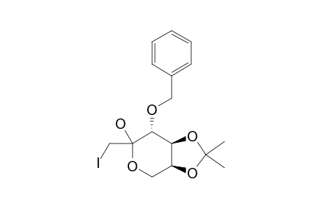 3-O-BENZYL-1-DEOXY-1-IODO-4,5-O-ISOPROPYLIDENE-ALPHA-FRUCTOPYRANOSE