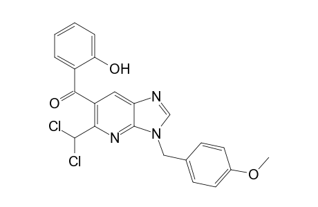 {3-(4-Methoxybenzyl)-5-(dichloromethyl)-3H-imidazo[4,5-b]pyridine-6-yl}(2-hydroxyphenyl)methanone