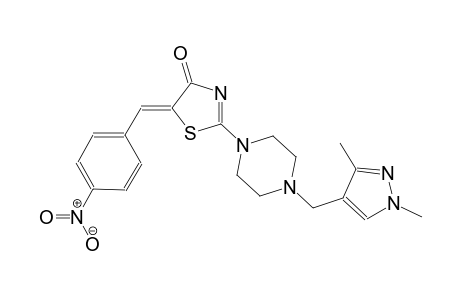 (5Z)-2-{4-[(1,3-dimethyl-1H-pyrazol-4-yl)methyl]-1-piperazinyl}-5-(4-nitrobenzylidene)-1,3-thiazol-4(5H)-one