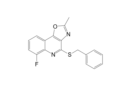 4-Benzylsulfanyl-6-fluoro-2-methyloxazolo[4,5-c]quinoline
