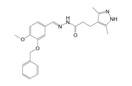 1H-pyrazole-4-propanoic acid, 3,5-dimethyl-, 2-[(E)-[4-methoxy-3-(phenylmethoxy)phenyl]methylidene]hydrazide