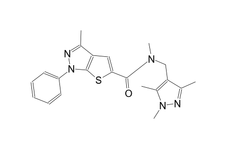 1H-thieno[2,3-c]pyrazole-5-carboxamide, N,3-dimethyl-1-phenyl-N-[(1,3,5-trimethyl-1H-pyrazol-4-yl)methyl]-