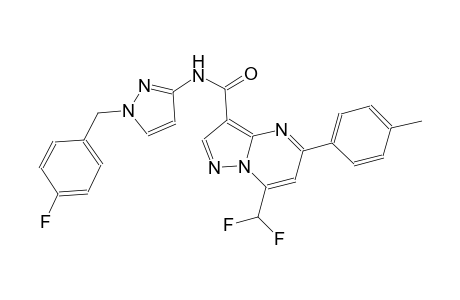 7-(difluoromethyl)-N-[1-(4-fluorobenzyl)-1H-pyrazol-3-yl]-5-(4-methylphenyl)pyrazolo[1,5-a]pyrimidine-3-carboxamide