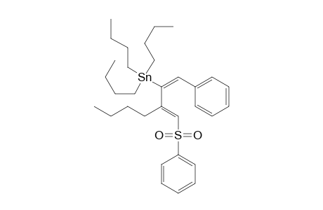 (1E,3E)-1-(Benzenesulfonyl)-2-butyl-4-phenyl-3-(tributylstannyl)-buta-1,3-diene