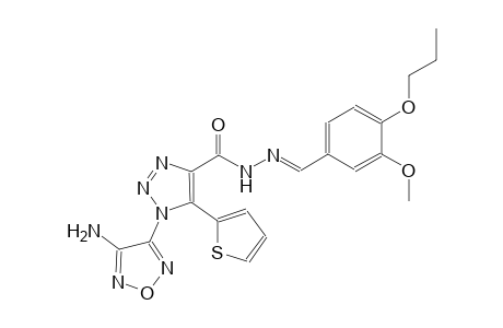 1-(4-amino-1,2,5-oxadiazol-3-yl)-N'-[(E)-(3-methoxy-4-propoxyphenyl)methylidene]-5-(2-thienyl)-1H-1,2,3-triazole-4-carbohydrazide