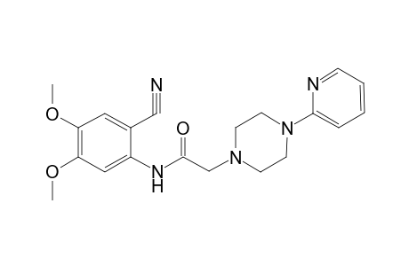 1-Pyrazineacetamide, N-(2-cyano-4,5-dimethoxyphenyl)hexahydro-4-(2-pyridinyl)-