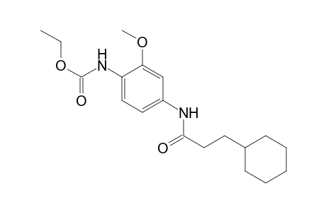 Carbamic acid, [4-[(3-cyclohexyl-1-oxopropyl)amino]-2-methoxyphenyl]-, ethyl ester