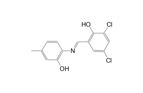2,4-Dichloro-6-((E)-[(2-hydroxy-4-methylphenyl)imino]methyl)phenol