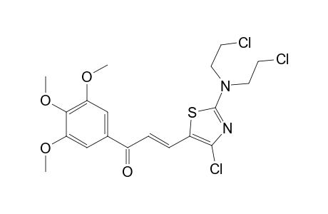 (E)-3-{2-[Bis(2-chloroethyl)amino]-4-chlorothiazol-5-yl}-1-(3,4,5-trimethoxyphenyl)prop-2-en-1-one