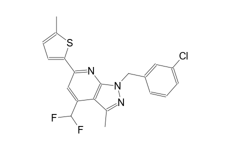 1H-pyrazolo[3,4-b]pyridine, 1-[(3-chlorophenyl)methyl]-4-(difluoromethyl)-3-methyl-6-(5-methyl-2-thienyl)-