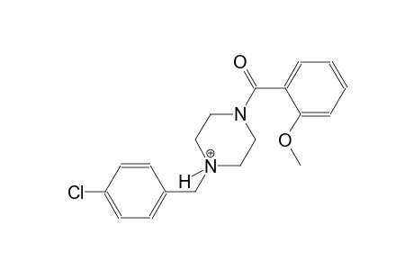 1-(4-chlorobenzyl)-4-(2-methoxybenzoyl)piperazin-1-ium