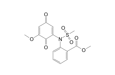 2-(N-Mesyl-2-methoxycarbonylanilino)-6-methoxy-1,4-benzoquinone