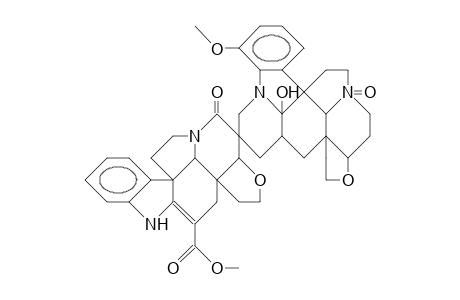 Spiro[1H,15aH-furo[2',3':7,8]indolizino[8,1-cd]carbazole-2(2aH),6'(7'H)-[4H,5H,15aH,16H]furo[2',3':7,8]indolizino[8,1-cd]pyrido[1,2,3-lm]carbazole], 3'-Oxovobtusine N-oxide