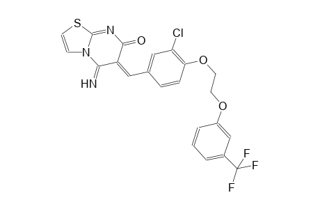 (6Z)-6-(3-chloro-4-{2-[3-(trifluoromethyl)phenoxy]ethoxy}benzylidene)-5-imino-5,6-dihydro-7H-[1,3]thiazolo[3,2-a]pyrimidin-7-one
