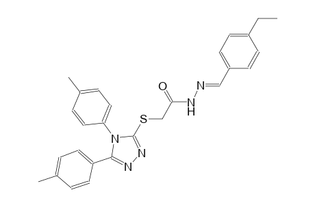 2-{[4,5-bis(4-methylphenyl)-4H-1,2,4-triazol-3-yl]sulfanyl}-N'-[(E)-(4-ethylphenyl)methylidene]acetohydrazide