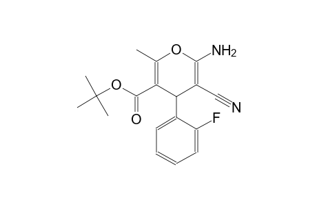 4H-pyran-3-carboxylic acid, 6-amino-5-cyano-4-(2-fluorophenyl)-2-methyl-, 1,1-dimethylethyl ester